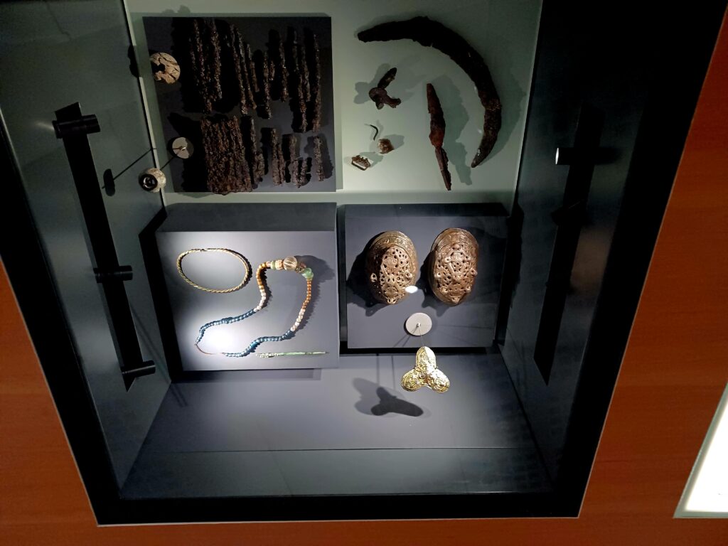 A selection of tools and jewelry at the National Museum of Iceland.